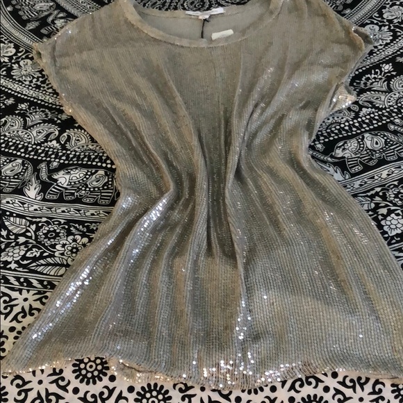 DIANE VON FURSTENBERG GREYISH TAUPE SEQUINED DRESS - Picture 4 of 8